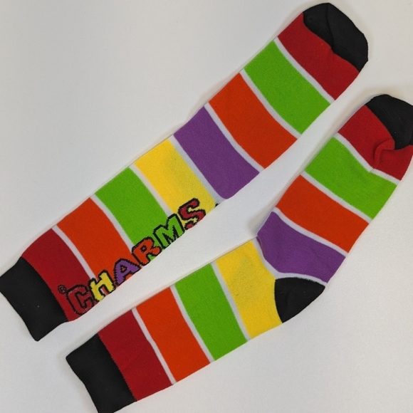 New Novelty "Lucky" Charms Crew Rainbow Fun Socks Unisex - Picture 2 of 5